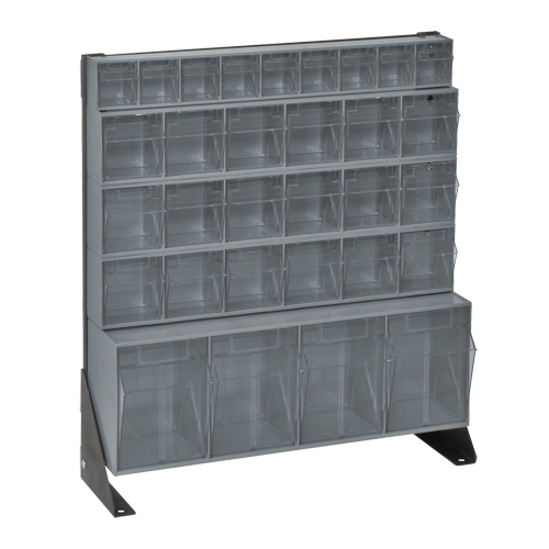 Tip-Out Bins Stand, 23-5/8" W x 8" D x 28" H, 31 Drawers WestPier