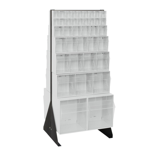 Tip-Out Bins Stand, 23-5/8" W x 16" D x 52" H, 76 Drawers WestPier