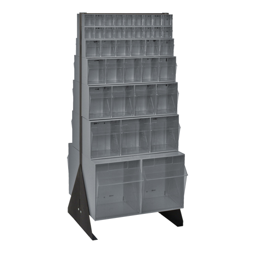 Tip-Out Bins Stand, 23-5/8" W x 16" D x 52" H, 76 Drawers WestPier