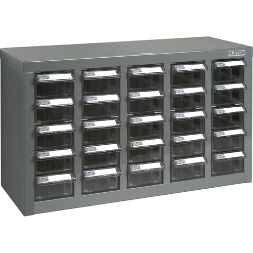 KPC-600 Parts Cabinet, Galvanized Steel, 25 Drawers, 23-1/10" x 8-7/10" x 13-4/5", Grey WestPier