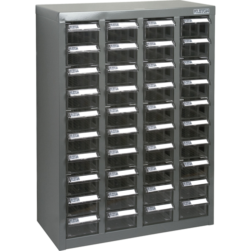 Casiers pour pi&egrave;ces KPC-600, Acier galvanis&eacute;, 40 tiroirs, 18-3/10" x 8-7/10" x 25-3/10", Gris WestPier
