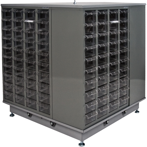 Casiers pour pi&egrave;ces KPC-600, Acier galvanis&eacute;, 40 tiroirs, 18-3/10" x 8-7/10" x 25-3/10", Gris WestPier
