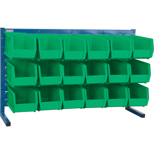 Rayonnage &agrave; persienne avec bacs, 18 bacs, 36" la x 8-1/4" p x 22" h WestPier
