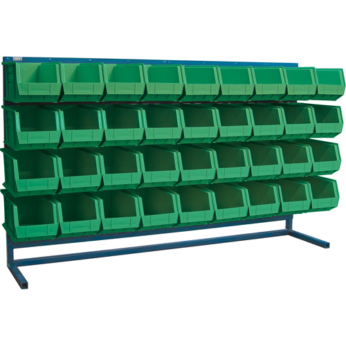 Rayonnage &agrave; persienne avec bacs, 36 bacs, 72" la x 15" p x 40" h WestPier