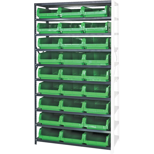 &eacute;l&eacute;ment de rayonnage avec bacs empilables, Acier, Bac Magnum, Ajout, 42" la x 76" h WestPier