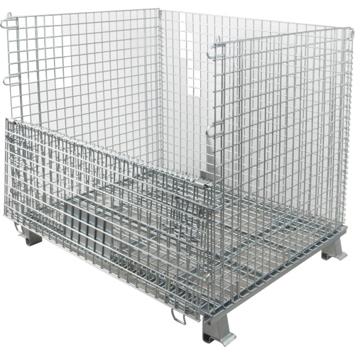 Collapsible Wire Container, 48" W x 40" D x 36" H, 4000 lbs. Capacity WestPier