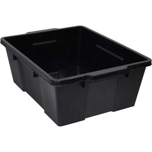 Plastic Latch Container, 15.875" W x 21" D x 7.75" H, Black WestPier