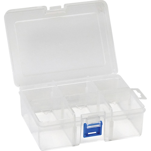 Boîte &agrave; compartiments en plastique, 4,75" la x 6,75" p x 2,25" h, 6 compartiments WestPier