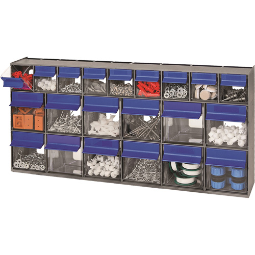 Compartiments pour bacs inclinables, 23-5/8" la x 3-5/8" p x 11-1/6" h, 21 tiroirs WestPier