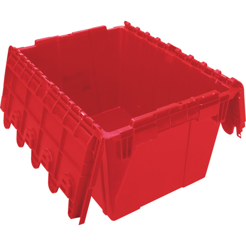 Contenant de distribution en plastique avec dessus basculant, 21,65" x 15,5" x 12,5", Rouge WestPier