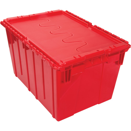 Contenant de distribution en plastique avec dessus basculant, 21,65" x 15,5" x 12,5", Rouge WestPier