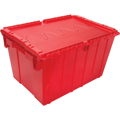 Contenant de distribution en plastique avec dessus basculant, 21,65" x 15,5" x 12,5", Rouge WestPier