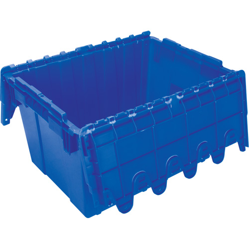 Contenant de distribution en plastique avec dessus basculant, 21,65" x 15,5" x 12,5", Bleu WestPier