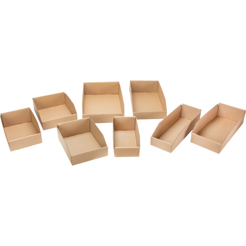 Deep Corrugated Parts Bins, 3-3/4" W x 17-1/4" D x 4-1/2" H, Beige WestPier