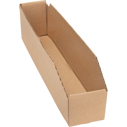 Boîtes profondes en carton ondul&eacute;, 1-7/8" la x 17-1/8" p x 4-1/2" h, Beige WestPier