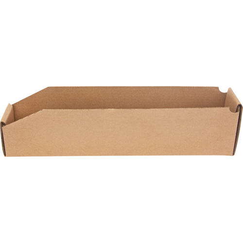 Boîtes profondes en carton ondul&eacute;, 1-7/8" la x 17-1/8" p x 4-1/2" h, Beige WestPier