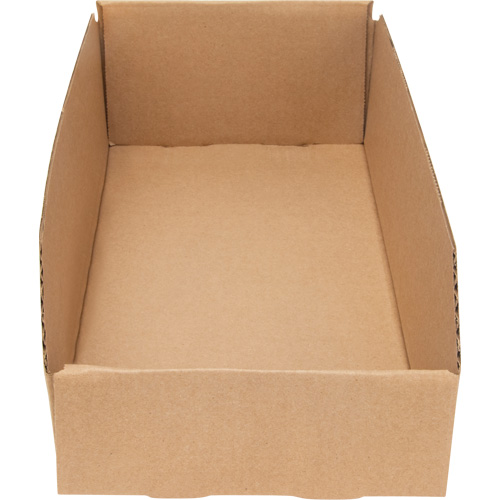 Boîtes profondes en carton ondul&eacute;, 7-3/4" la x 17-1/4" p x 4-1/2" h, Beige WestPier