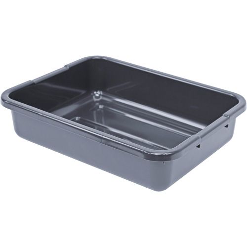 Bac d'entreposage tout usage &agrave; fond rainur&eacute;, 5" ha x 15" p x 21" lo, Plastique, Gris WestPier