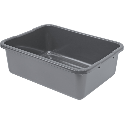 Bac d'entreposage tout usage &agrave; fond rainur&eacute;, 7" ha x 15" p x 21" lo, Plastique, Gris WestPier