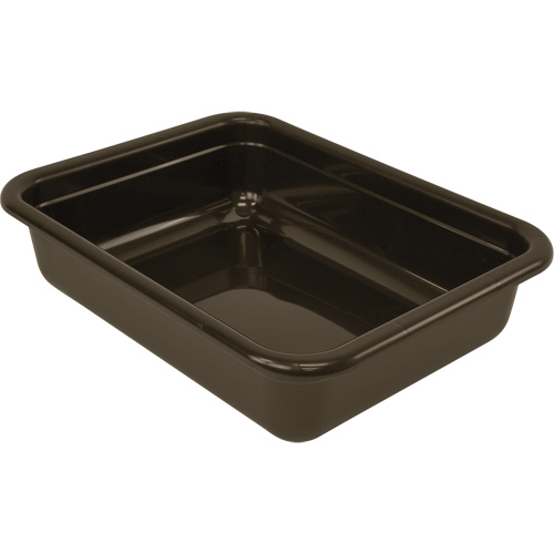 Bac d'entreposage tout usage &agrave; fond plat, 5" ha x 17" p x 22" lo, Plastique, Brun WestPier