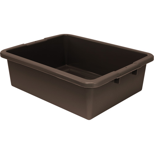 All-Purpose Ribbed-Bottom Storage Tub, 7" H x 17" D x 22" L, Plastic, Brown WestPier
