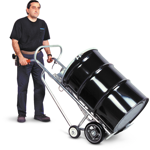 Drum Truck with Hand Brake, Aluminum Construction, 25 - 55 US Gal. (20 - 45 Imperial Gal.) WestPier