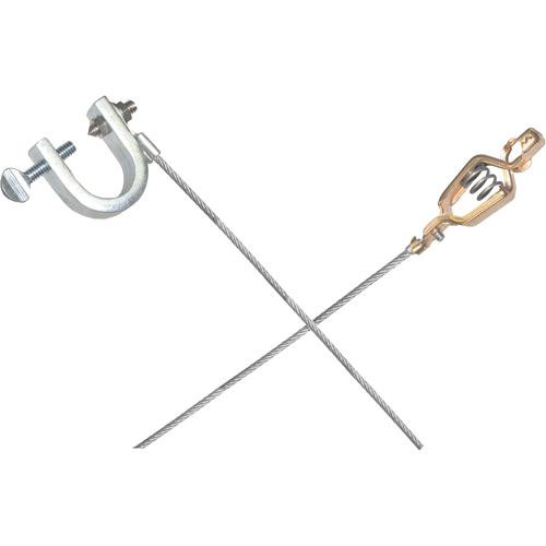 Light-Duty Bonding & Grounding Wire Assemblies - Alligator Clip & Small C-Clamps WestPier