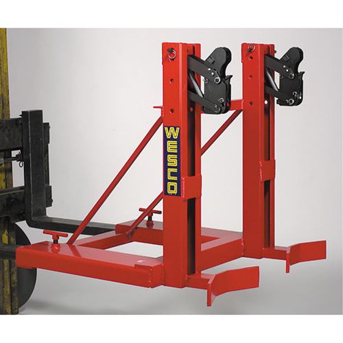Gator Grip Forklift Attachment for Drum Handling, For 30 US Gal. (25 Imperial Gal.) / 50 US Gal. (41.6 Imperial Gal.) / 80 US Gal. (66.6 Imperial Gal.) WestPier