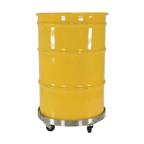 Drum Dollies, Stainless Steel, 800 lbs. Capacity, 23-1/4" Diameter, Rubber Casters WestPier