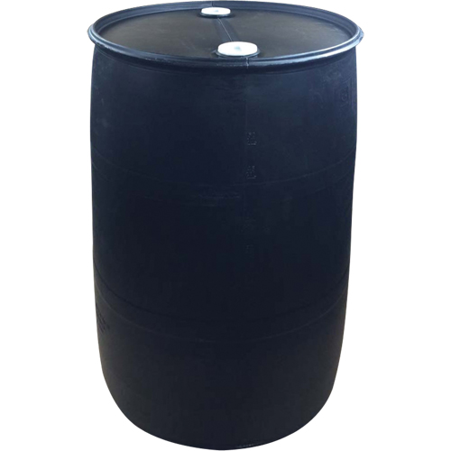 Barils en poly&eacute;thyl&egrave;ne, 55 gal. US (45 gal. imp.), Dessus ferm&eacute;, Noir WestPier