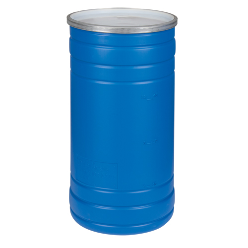 Polyethylene Drums, 15.5 US gal (12.91 imp. Gal.), Open Top, Blue WestPier