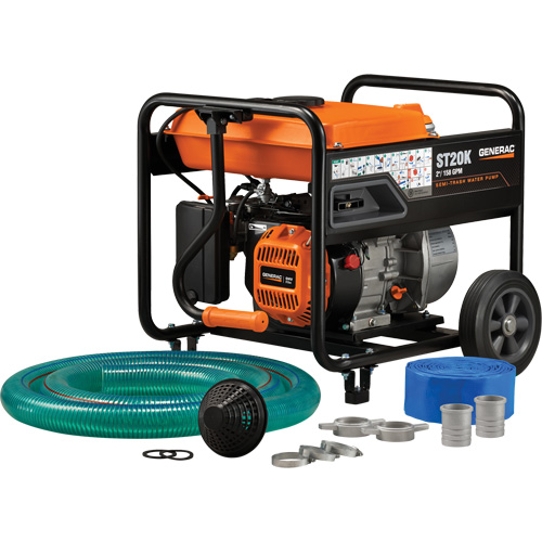 Semi-Trash Water Pump Kit, 158 GPM, 208 cc, 4 Cycle OHV WestPier