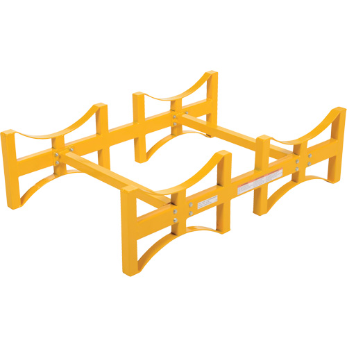 Porte-barils empilable en acier, 2 barils, Capacit&eacute; de 1600 lb, 45-1/2" la x 29-7/8" p x 12-3/4" h WestPier