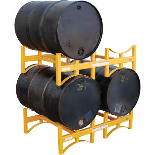 Porte-barils empilable en acier, 2 barils, Capacit&eacute; de 1600 lb, 45-1/2" la x 29-7/8" p x 12-3/4" h WestPier