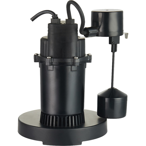 Thermoplastic Submersible Sump Pump, 2560 GPH, 115 V, 4.6 A, 1/3 HP WestPier