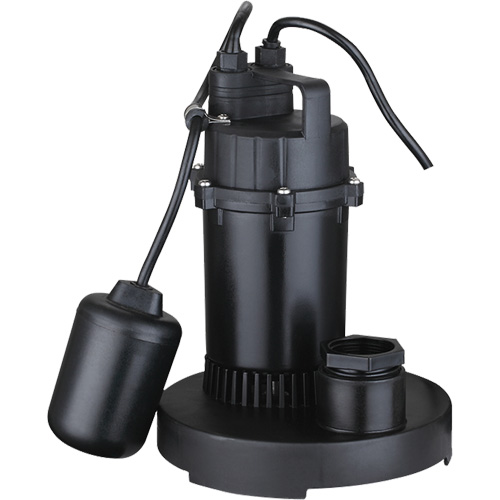 Pompe de puisard submersible thermoplastique, 2560 gal./h, 115 V, 4,6 A, 1/3 CV WestPier