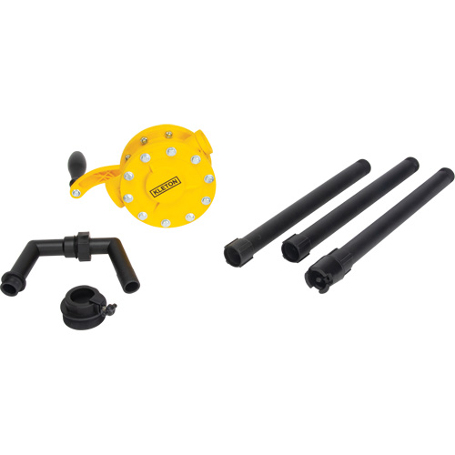 Pompe rotative pour baril, Polypropyl&egrave;ne, Pour capacit&eacute; 15 - 55 gal. US, 8 oz/course WestPier
