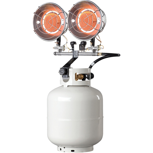 Double Tank-Top Heater, Radiant Heat, Propane, 30000 BTU/H WestPier