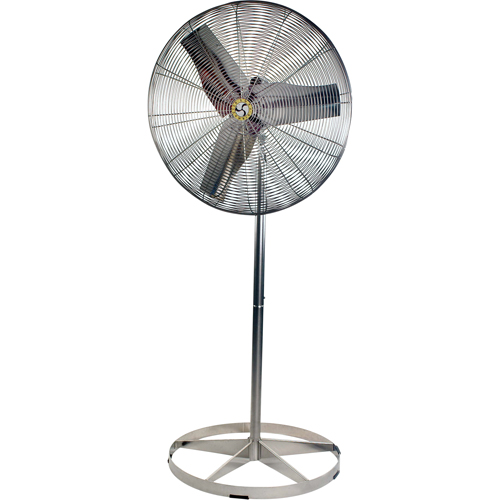 Ventilateurs &agrave; circulation d'air en acier inoxydable, lavables &agrave; grande eau pour service alimentaire, Industriel, 1 Vitesses, Diam&egrave;tre de 24" WestPier