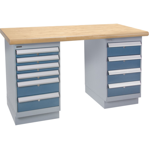Heavy-Duty Workbench, Dual Drawers, 1500 lbs. Cap., 72" W x 36" D, 34" H WestPier
