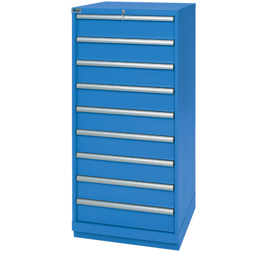Armoires de rangement avec tiroirs, 9 tiroirs, 28-1/4" la x 28-1/2" p x 59-1/2" h, Bleu brillant WestPier