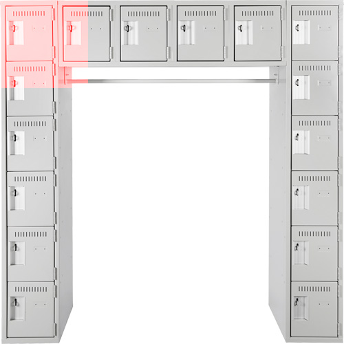 Assembled Archettes Clean Line Economy Lockers, 16 -tier, Bank of 3, 18" x 72" x 12", Steel WestPier