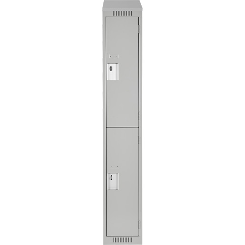 Casiers Clean Line, 2 niveaux, 12" x 18" x 78", Acier, Gris, Rivet (assembl&eacute;) WestPier