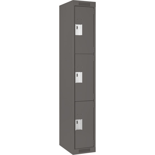 Casiers Clean Line, 3 niveaux, 12" x 18" x 72", Acier, Charbon, Rivet (assembl&eacute;) WestPier