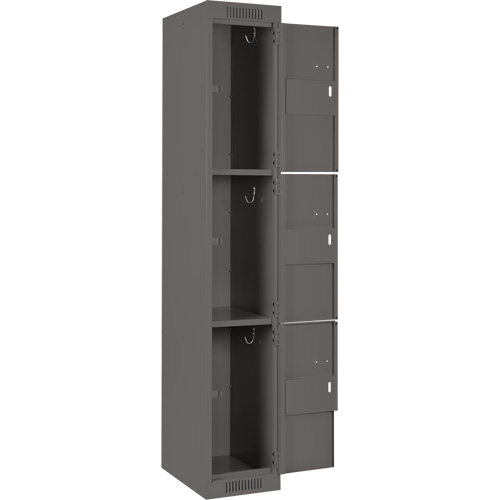 Casiers Clean Line, 3 niveaux, 12" x 18" x 72", Acier, Charbon, Rivet (assembl&eacute;) WestPier
