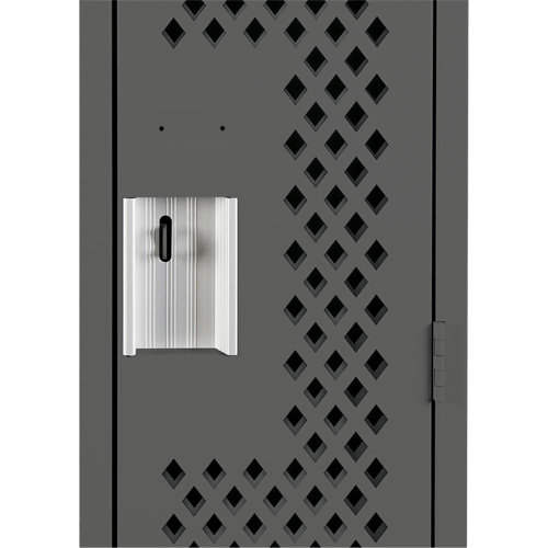 Clean Line Lockers, Bank of 3, 36" x 15" x 72", Steel, Charcoal, Rivet (Assembled), Perforated WestPier