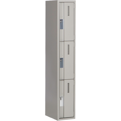 Casiers robustes Concorde, 3 niveaux, 12" x 18" x 72", Acier, Gris, Soud&eacute; (assembl&eacute;) WestPier