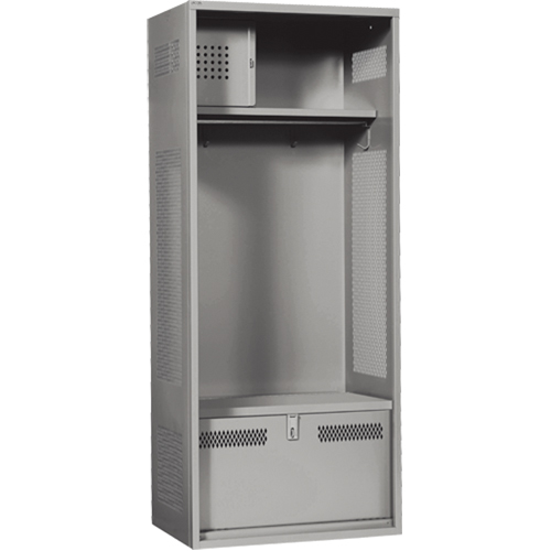 Gear Locker, Steel, 24" W x 24" D x 72" H, Grey WestPier