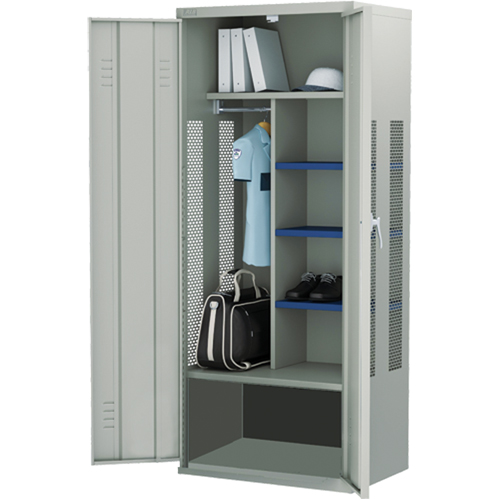 Gear Locker, Steel, 36" W x 24" D x 72" H, Grey WestPier