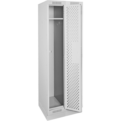Clean Line Lockers, Bank of 2, 24" x 18" x 76", Steel, Grey, Rivet (Assembled), Perforated WestPier